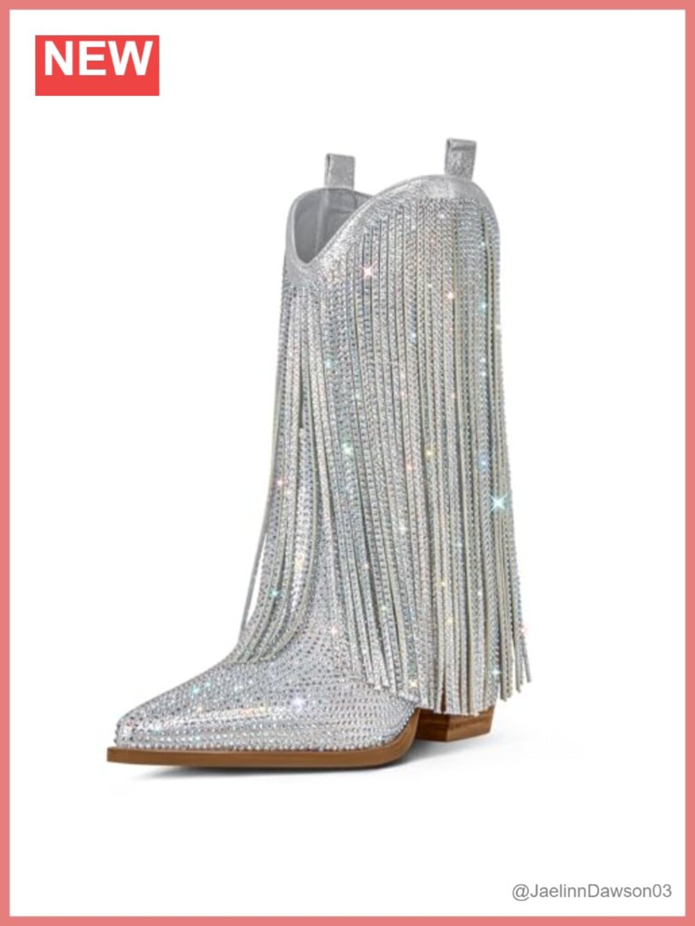 Cowgirl Boots with Fringe Rhinestone Tassels